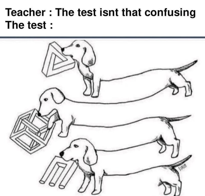 Teacher: The test isnt that confusing The test : SIRIN