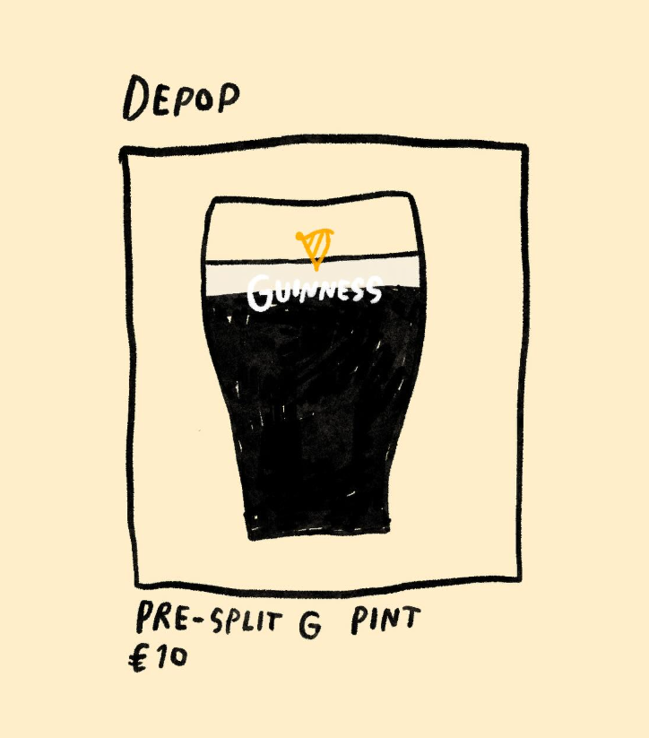DEPOP QUINNESS PRE-SPLIT G PINT €10