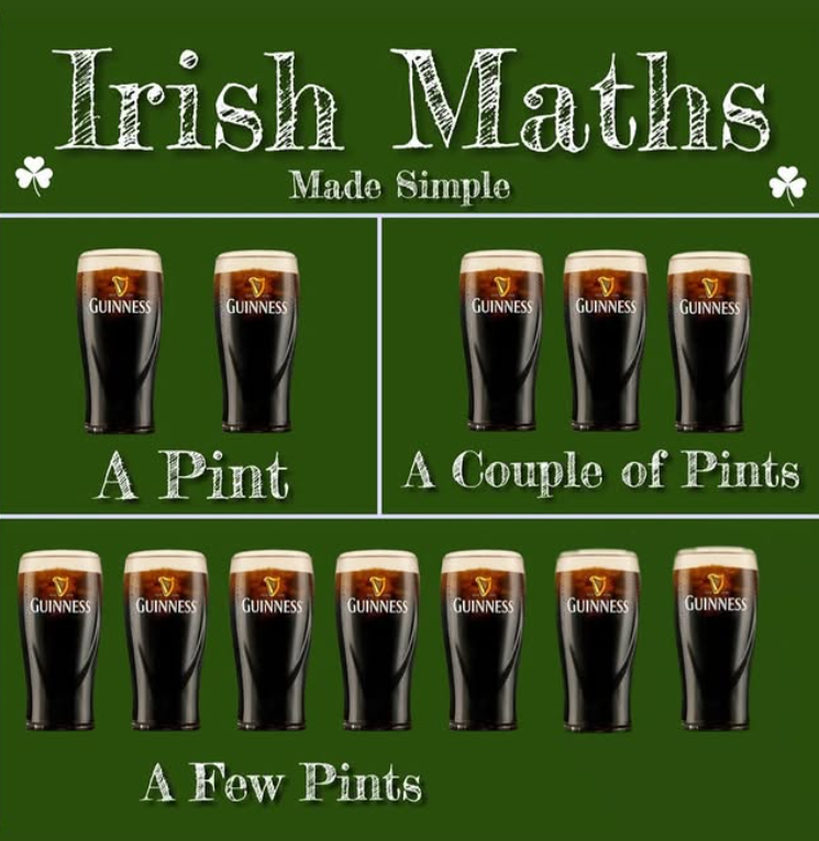 Irish Maths Made Simple V GUINNESS V GUINNESS V V V GUINNESS GUINNESS GUINNESS A Pint A Couple of Pints V GUINNESS V V V GUINNESS GUINNESS GUINNESS V GUINNESS V V GUINNESS GUINNESS A Few Pints