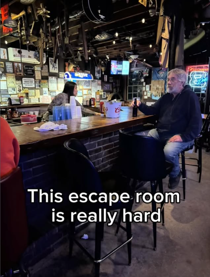 me C This escape room is really hard