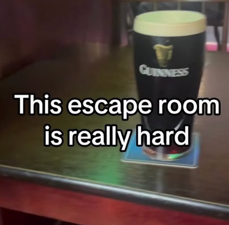 GUINNESS This escape room is really hard