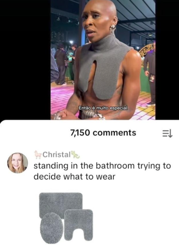 Então é muito especial 7,150 comments EL Christal standing in the bathroom trying to decide what to wear