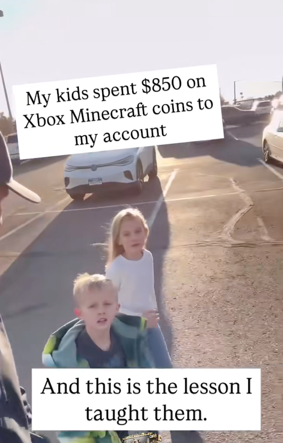 My kids spent $850 on Xbox Minecraft coins to my account And this is the lesson I taught them.