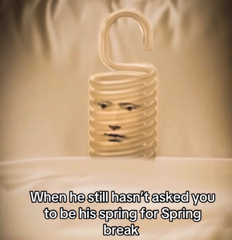 When he still hasn't asked you to be his spring for Spring break