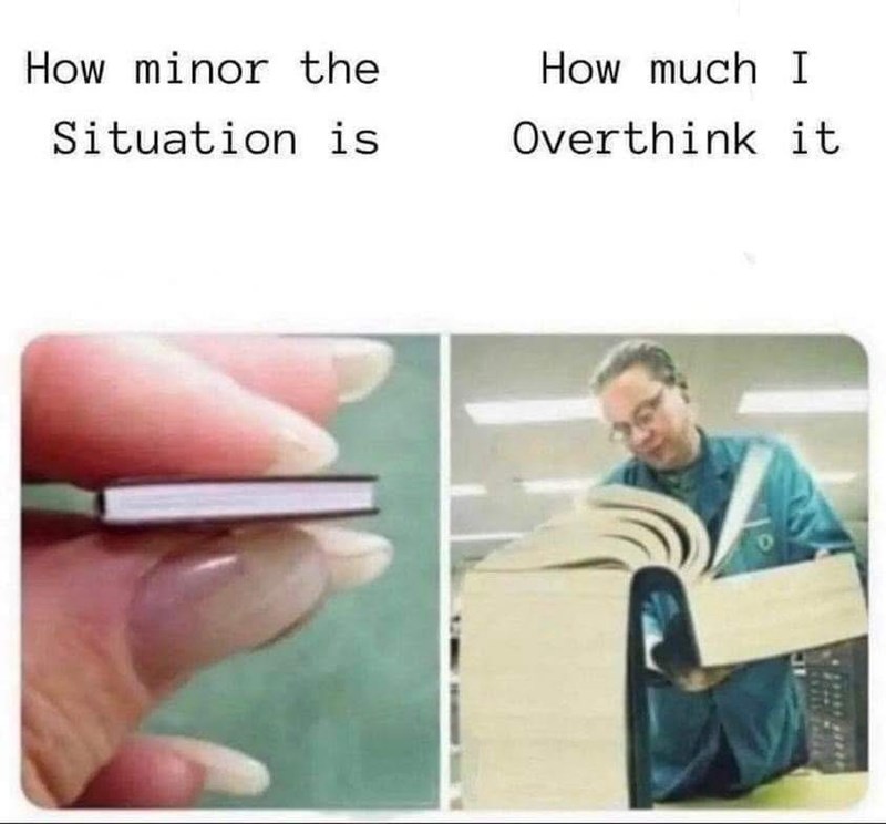 How minor the Situation is How much I Overthink it