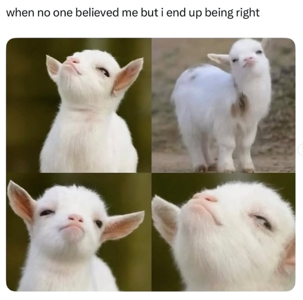 when no one believed me but i end up being right