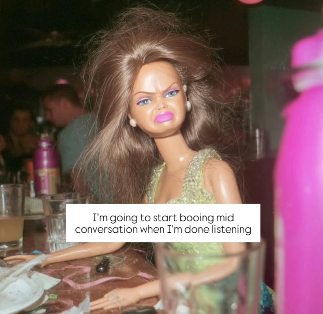 I'm going to start booing mid conversation when I'm done listening