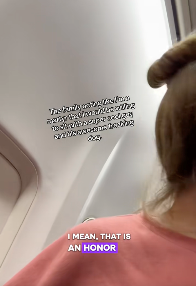 Influencer comes to the aid of a blind man and his service dog on a flight after getting harassed by a family with an untrained dog, helps him go viral: ‘Literally, the coolest guy ever!’