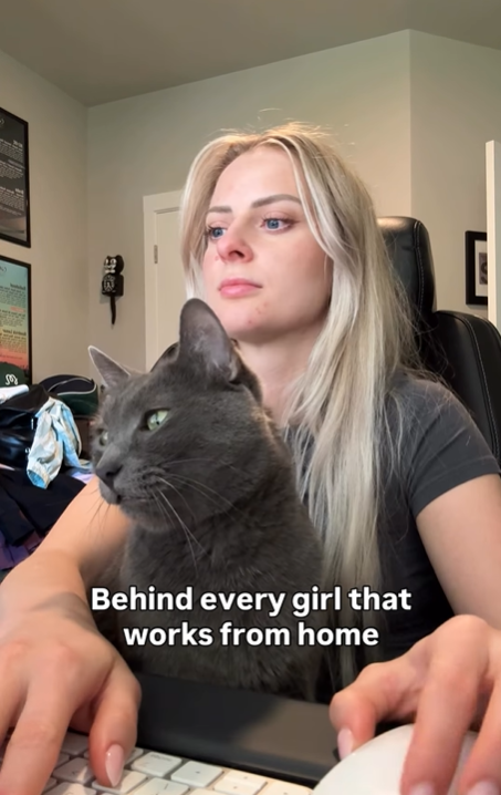 Behind every girl that works from home