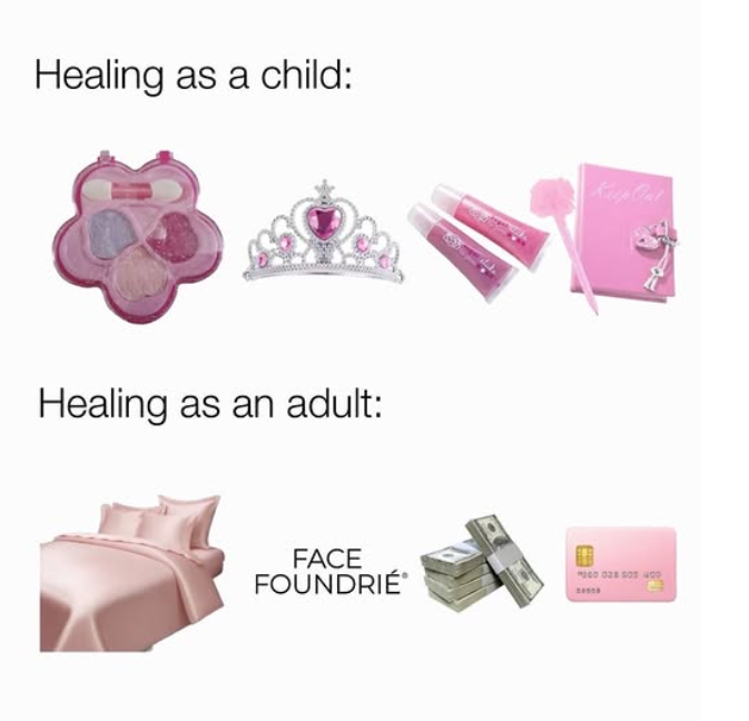 Healing as a child: Healing as an adult: FACE FOUNDRIÉ Keep Out 200 028 500 4