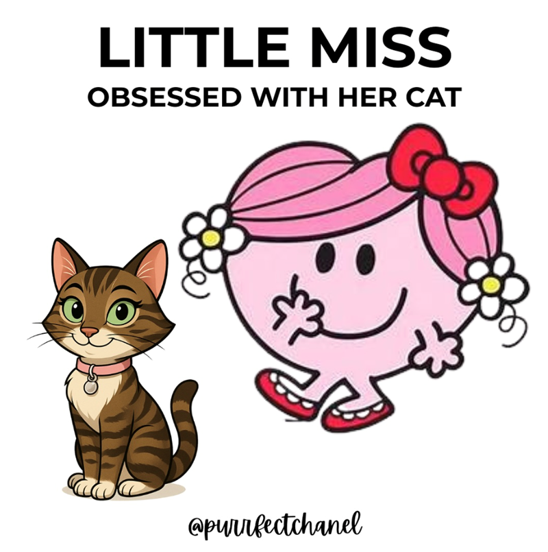 LITTLE MISS OBSESSED WITH HER CAT @purrfectchanel