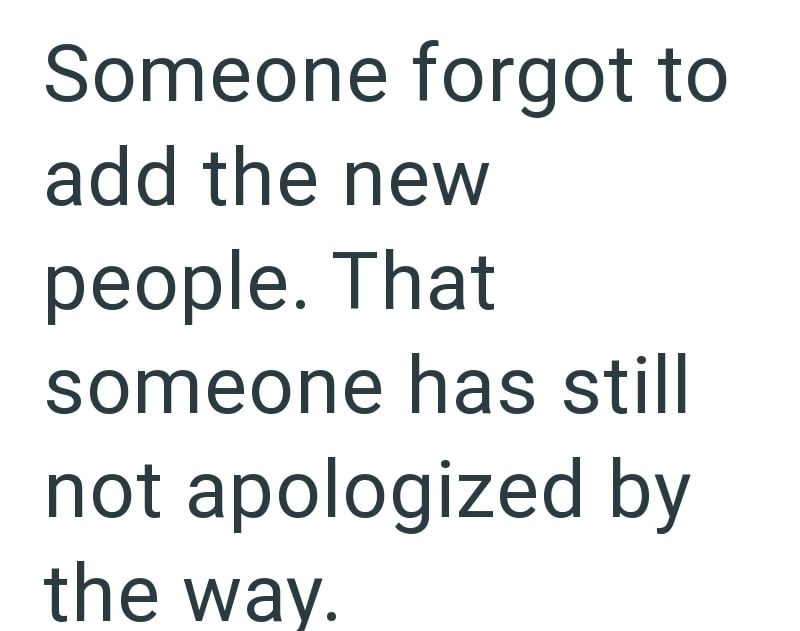 Someone forgot to add the new people. That someone has still not apologized by the way.