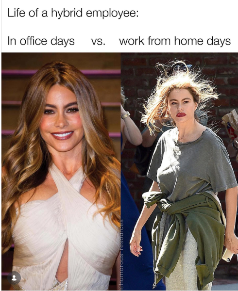Life of a hybrid employee: In office days VS. work from home days