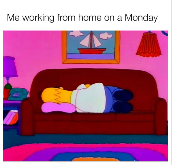 Me working from home on a Monday ww