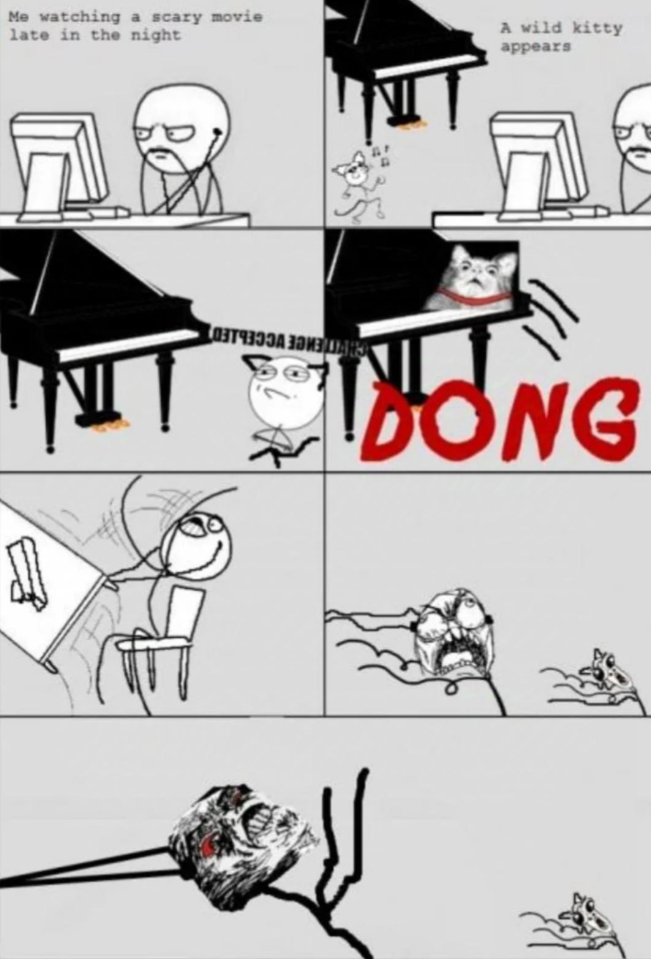 Me watching a scary movie late in the night A wild kitty appears ОЭТЧЗЭЭЛ ЗЭИЗ ШАНО LONG