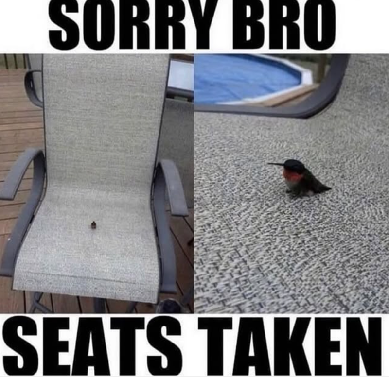 SORRY BRO SEATS TAKEN