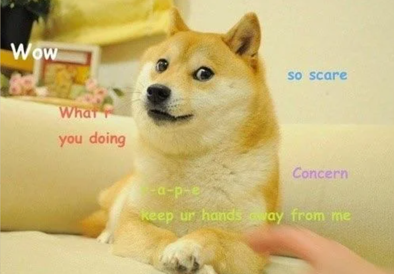 Wow What you doing -a-p-e so scare Concern keep ur hands way from me