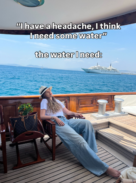 "I have a headache, I think Ineed some water" the water I need: