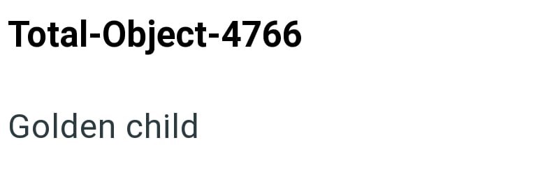 Total-Object-4766 Golden child