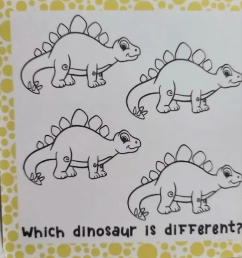 обб عود тоб Which dinosaur is different? :08