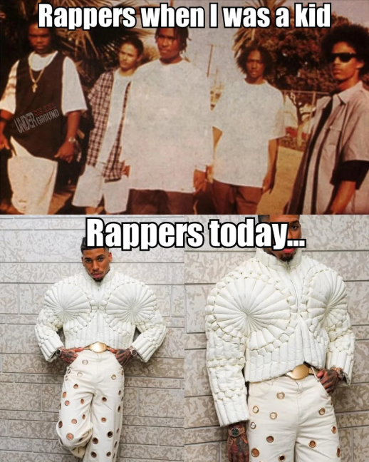 Rappers when I was a kid UNDERGROUND Rappers today...