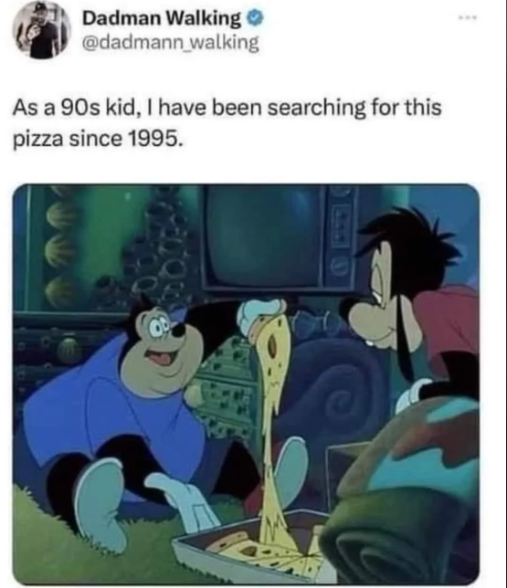 Dadman Walking ❤ @dadmann_walking As a 90s kid, I have been searching for this pizza since 1995.