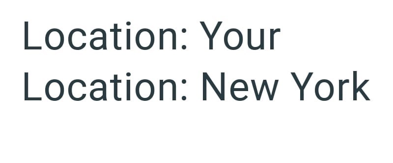 Location: Your Location: New York