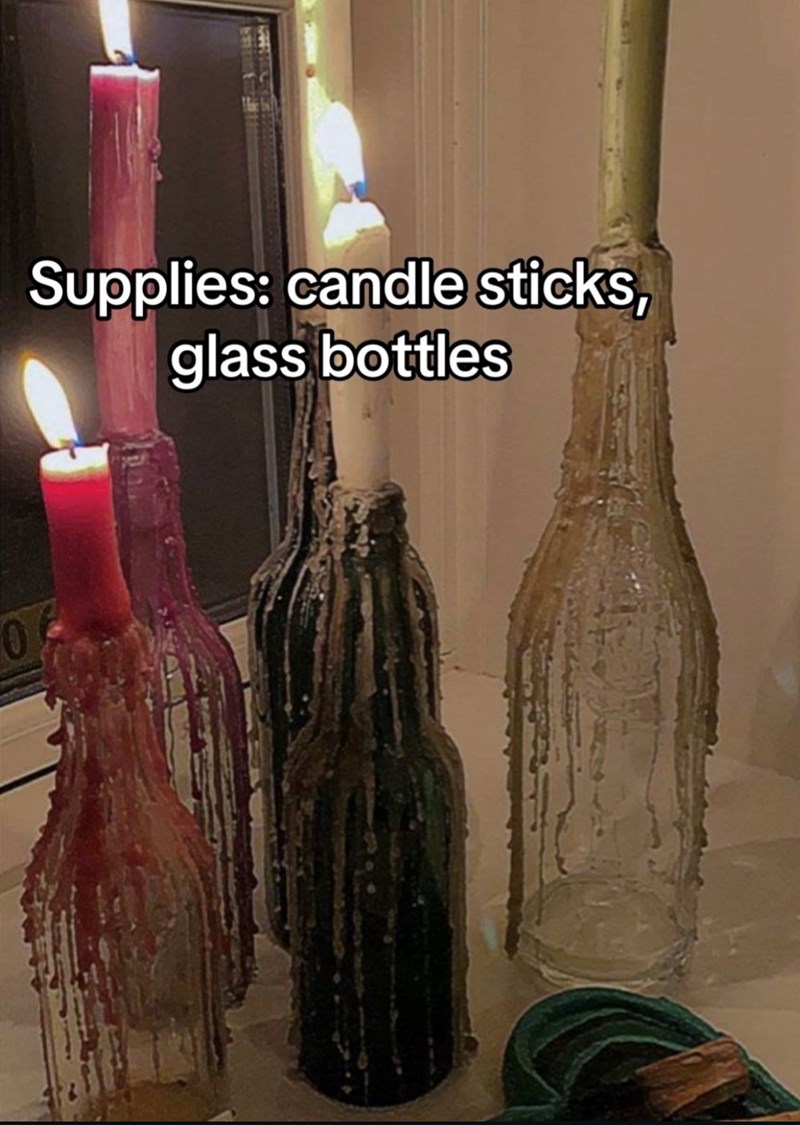 0 Supplies: candle sticks, glass bottles