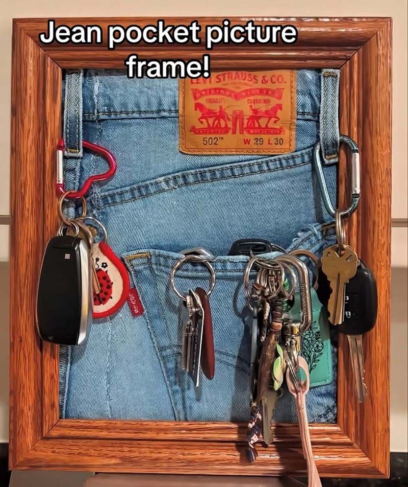 Jean pocket picture frame! LEY STRAUSS & CO. BETAINER'S QUAL CTICING PATENTEC 502 W 29 L30