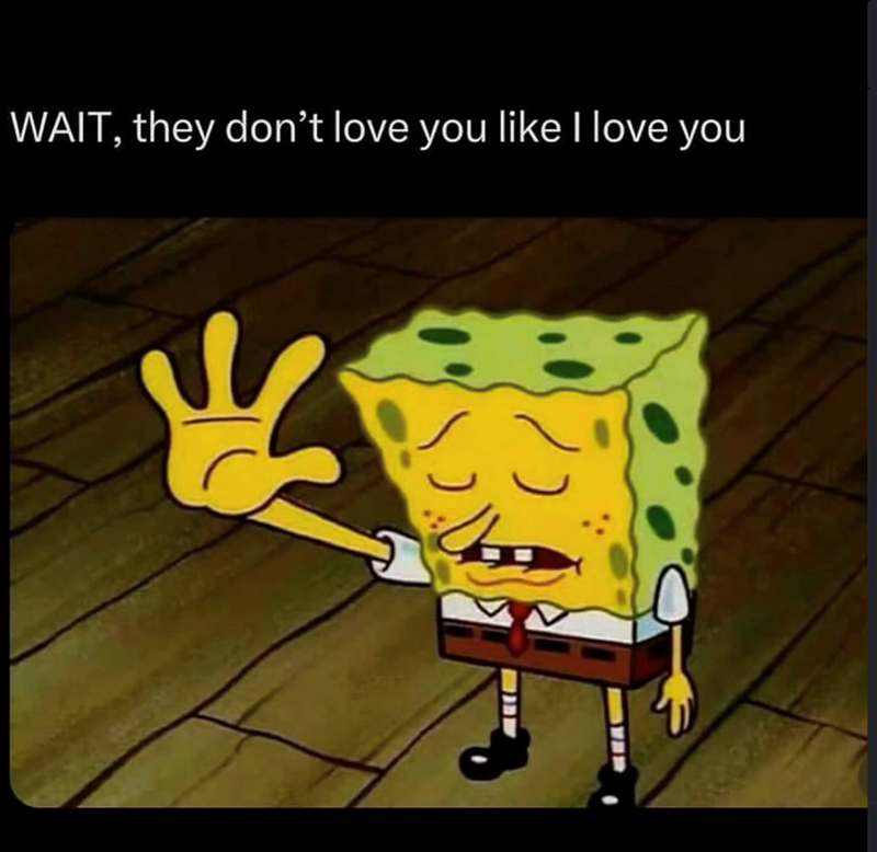 WAIT, they don't love you like I love you