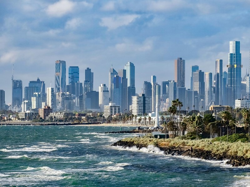 The skyline of Melbourne, Australia