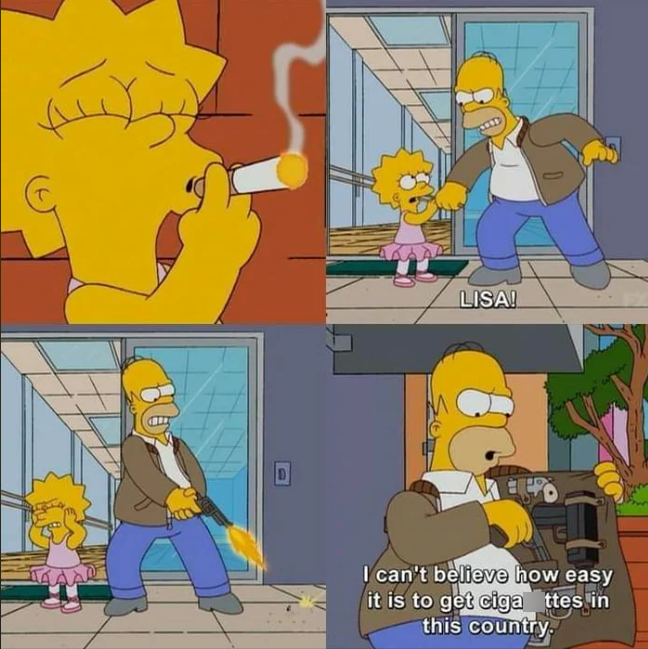 ALLY LISA! I can't believe how easy it is to get ciga ttes in this country.