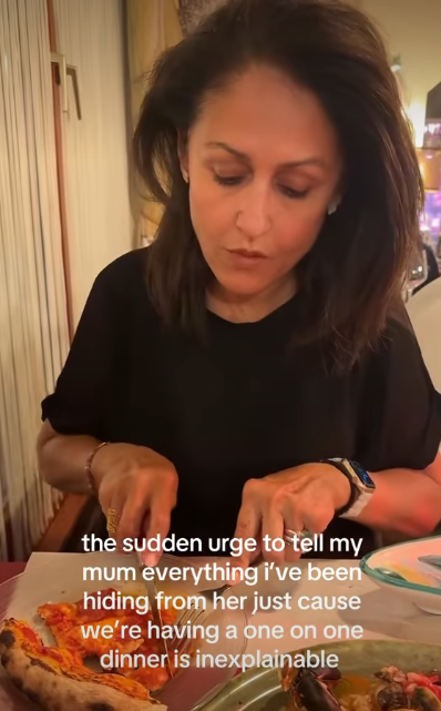 the sudden urge to tell my mum everything i've been hiding from her just cause we're having a one on one dinner is inexplainable