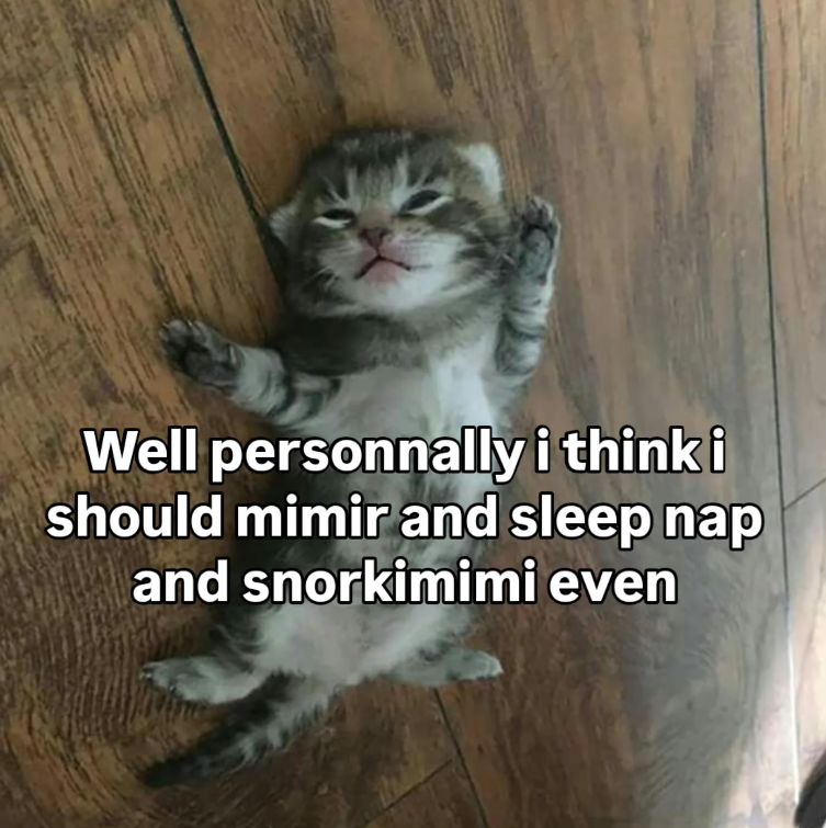 Well personnally i think i should mimir and sleep nap and snorkimimi even