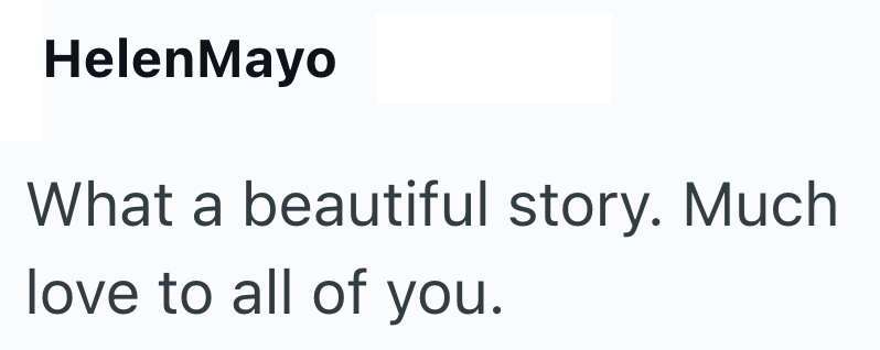 HelenMayo What a beautiful story. Much love to all of you.