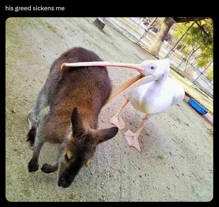 his greed sickens me