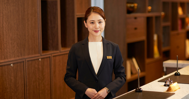 Front Desk Receptionist in Modern Hotel