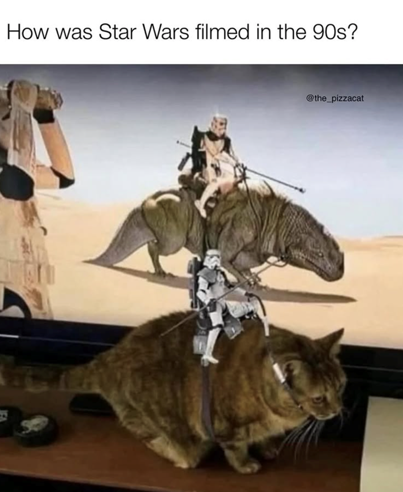 How was Star Wars filmed in the 90s? @the_pizzacat