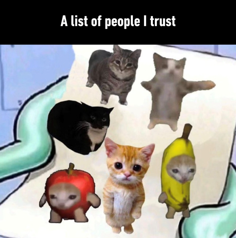 A list of people I trust