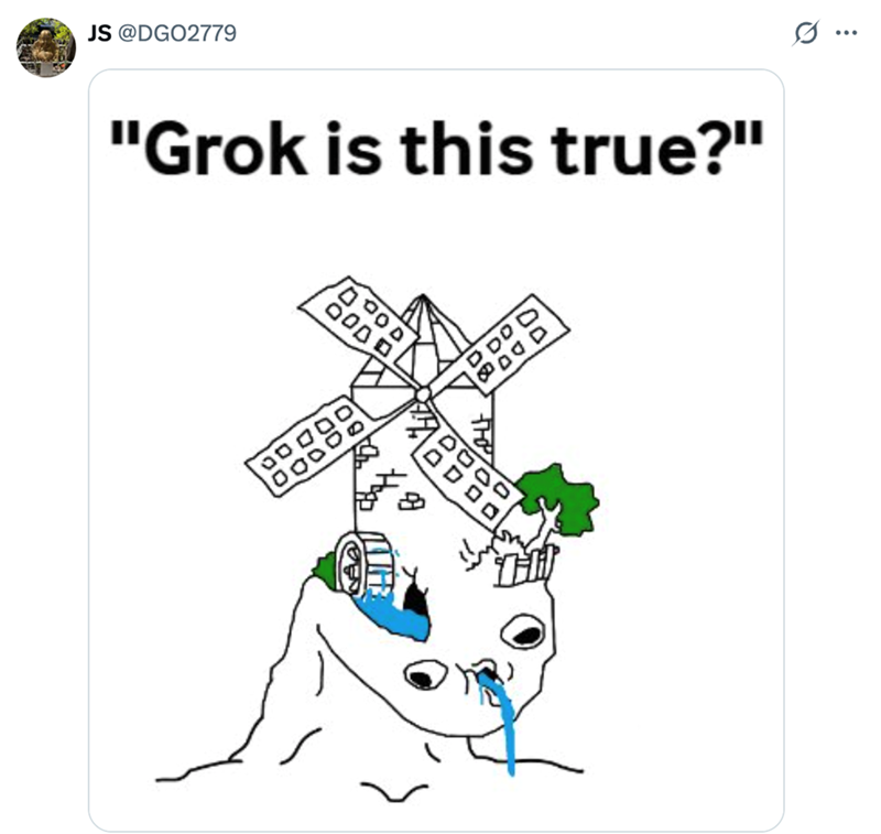 JS @DGO2779 "Grok is this true?" DDDD ADOD 0000 000 D 00 ..