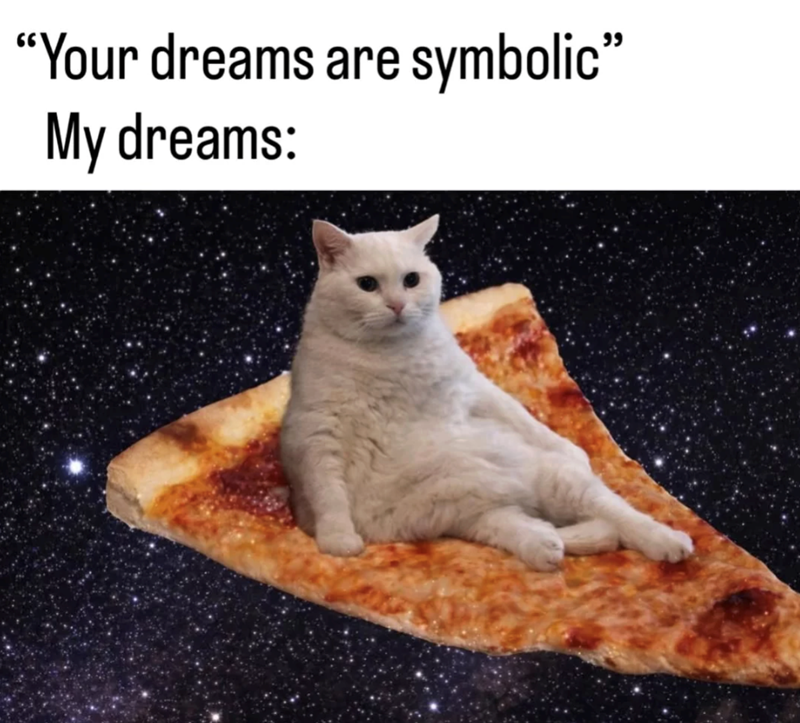 "Your dreams are symbolic" My dreams: