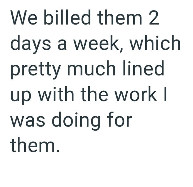 We billed them 2 days a week, which pretty much lined up with the work I was doing for them.