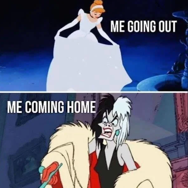 ME COMING HOME ME GOING OUT