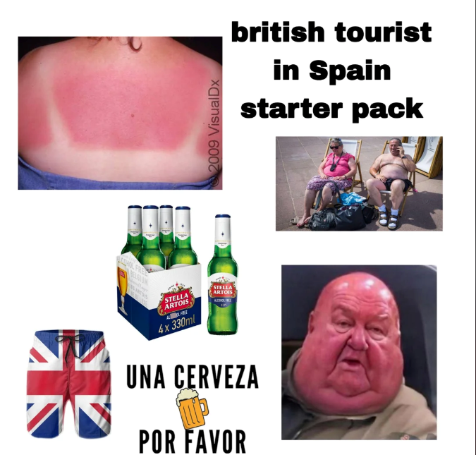 栄 FRE BELGIUM SARTONS 2009 VisualDx STELLA ARTOIS 4x 330ml STELLA ARTOIS UNA CERVEZA POR FAVOR british tourist in Spain starter pack