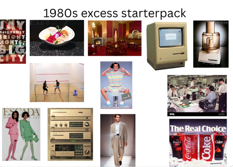 JAY MCINERNEY BRIGHT IGHTS BIG CITY 1980s excess starterpack Cuisinart Click mericand ESADA MA RELA LEY alamy alathy The Real Choice Coca-Cola Coca-Cola CLASSIC Coke Coke