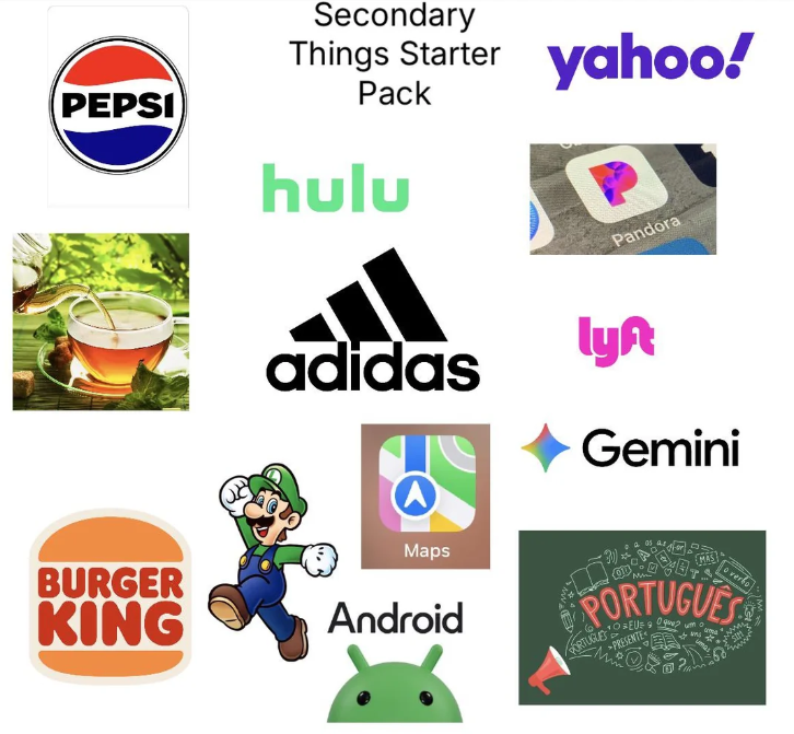 PEPSI Secondary Things Starter yahoo! Pack hulu adidas Maps BURGER KING Android Pandora lyf Gemini verbo PORTUGUES PORTUGUES OREUE um o 9 >PRESENTE ma