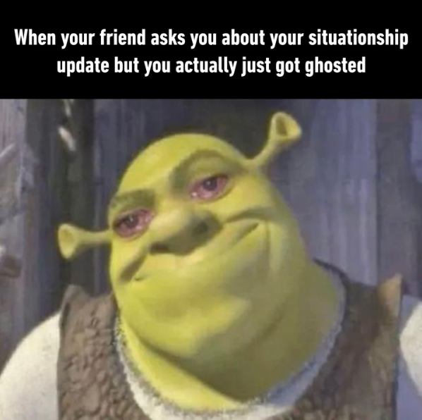 When your friend asks you about your situationship update but you actually just got ghosted