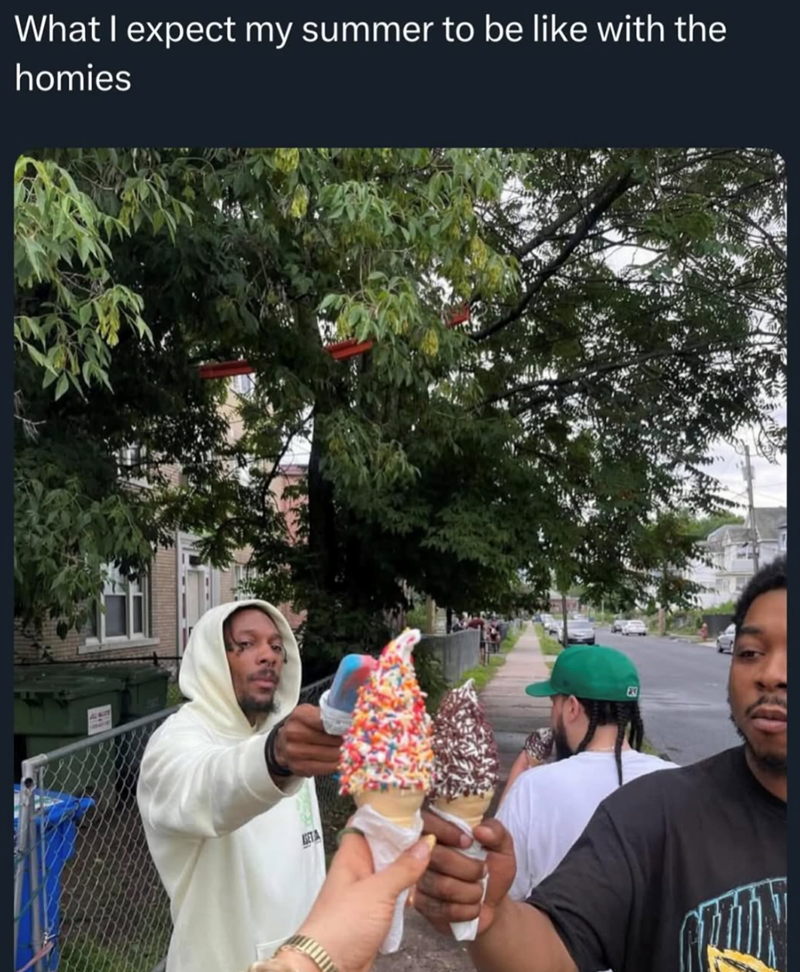 What I expect my summer to be like with the homies GETA EXC