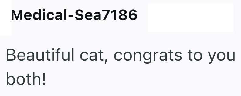 Medical-Sea7186 Beautiful cat, congrats to you both!