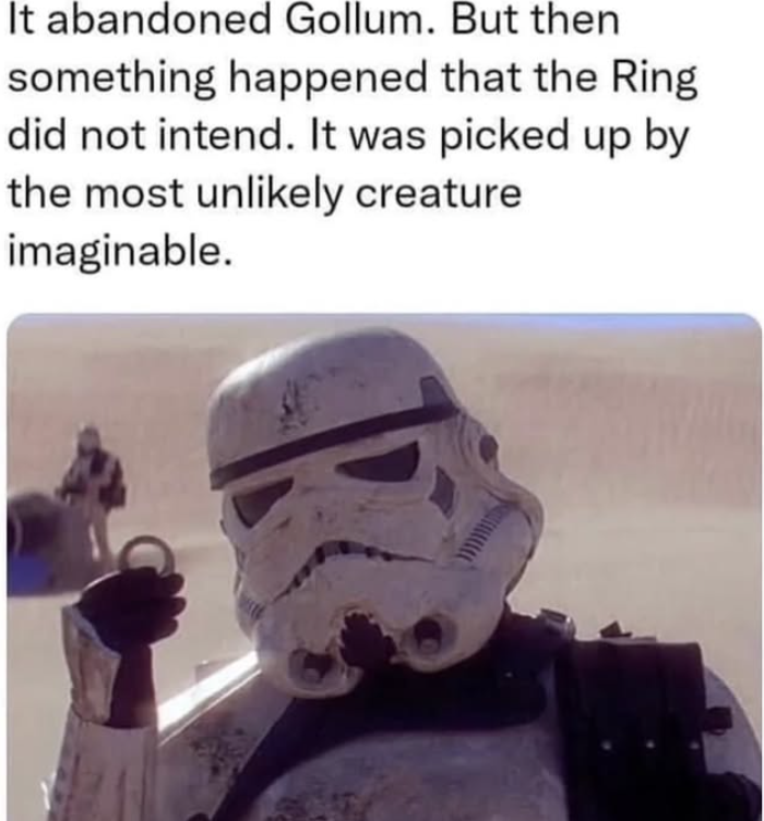 It abandoned Gollum. But then something happened that the Ring did not intend. It was picked up by the most unlikely creature imaginable.